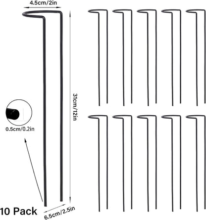 10Pcs Monstera Plant Support - 12" Durable Iron U-Shaped Trellis Stakes