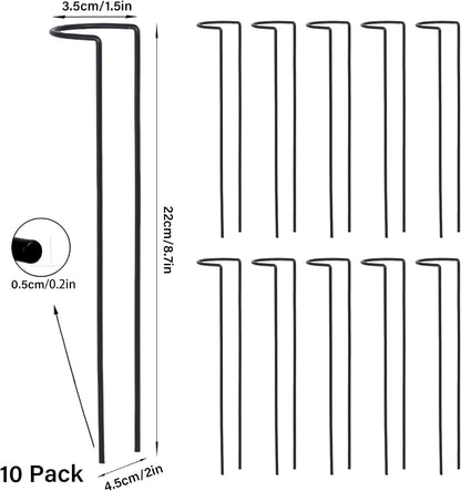 10Pcs Monstera Plant Support - 12" Durable Iron U-Shaped Trellis Stakes