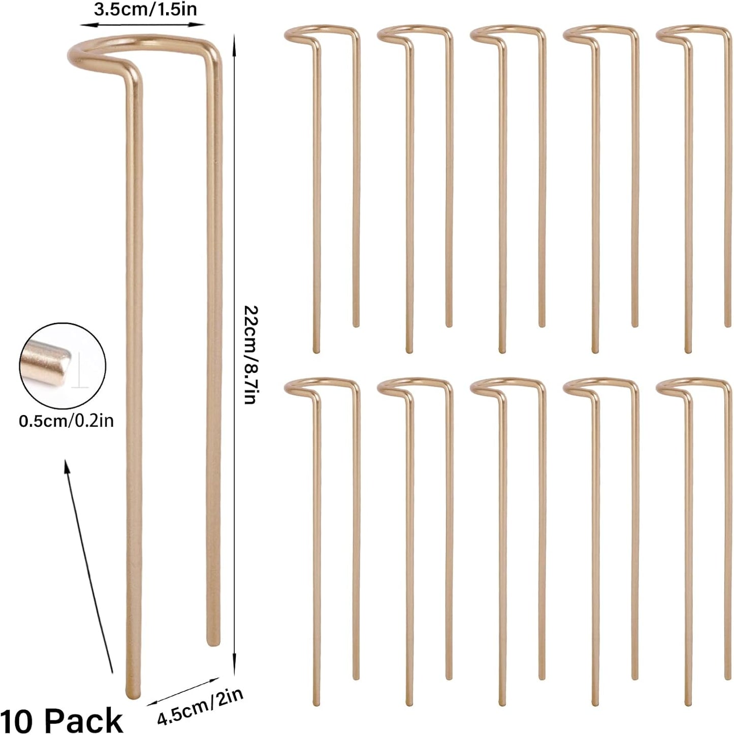 10Pcs Monstera Plant Support - 12" Durable Iron U-Shaped Trellis Stakes