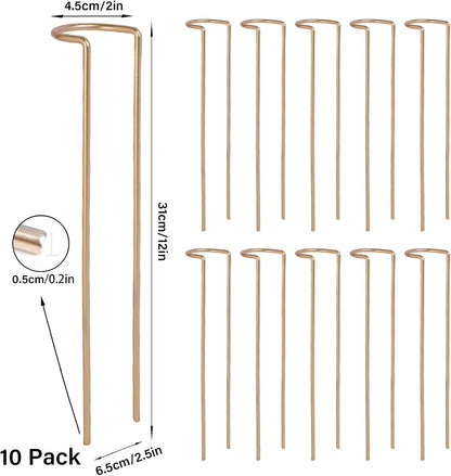 10Pcs Monstera Plant Support - 12" Durable Iron U-Shaped Trellis Stakes