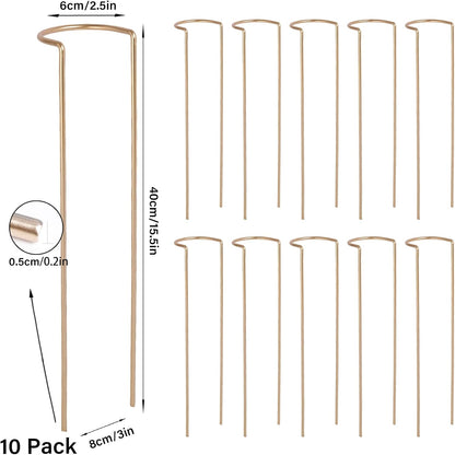 10Pcs Monstera Plant Support - 12" Durable Iron U-Shaped Trellis Stakes