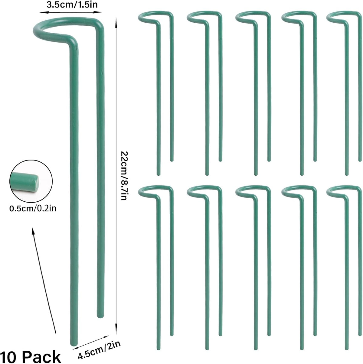 10Pcs Monstera Plant Support - 12" Durable Iron U-Shaped Trellis Stakes