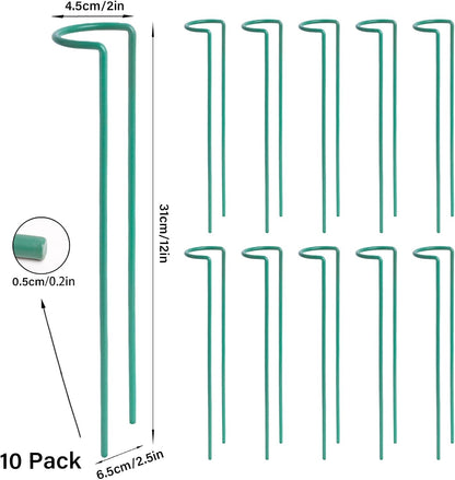 10Pcs Monstera Plant Support - 12" Durable Iron U-Shaped Trellis Stakes