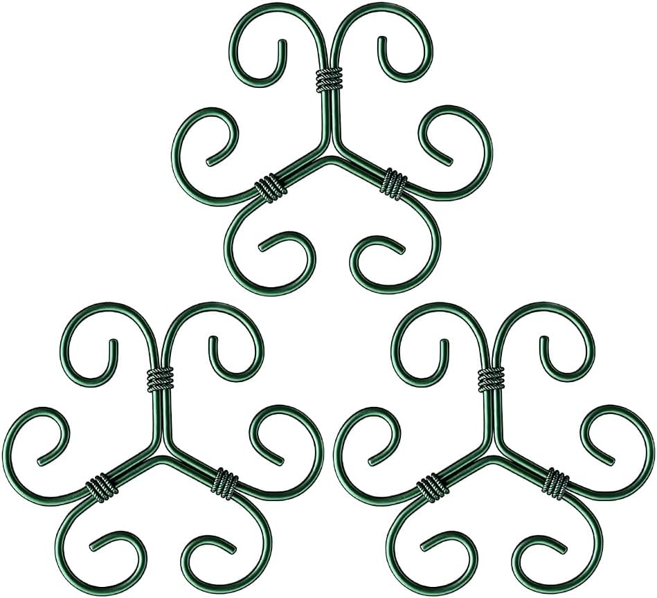 Plant Stem Support Set, 2025 New Reusable Plastic Climbing Plant Support Plant Trellis 3/6 Pcs, Upgrade Climbing Houseplant Support Stakes for Indoor Plants Stem Holder (3, Green)