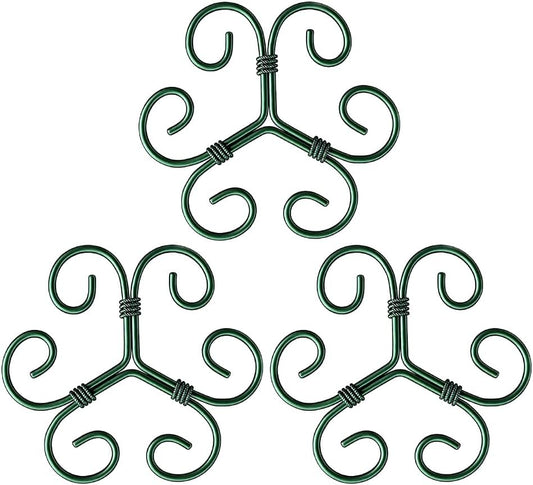 Plant Stem Support Set, 2025 New Reusable Plastic Climbing Plant Support Plant Trellis 3/6 Pcs, Upgrade Climbing Houseplant Support Stakes for Indoor Plants Stem Holder (3, Green)