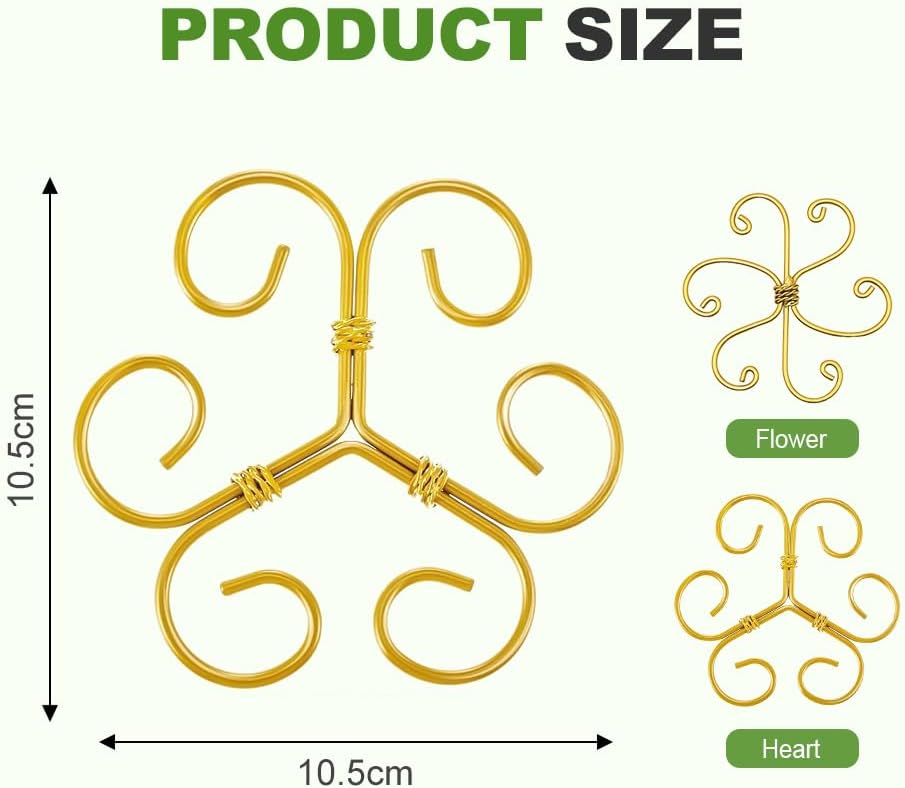 Plant Stem Support Set, 2025 New Reusable Plastic Climbing Plant Support Plant Trellis 3/6 Pcs, Upgrade Climbing Houseplant Support Stakes for Indoor Plants Stem Holder (3, Green)