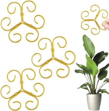 Plant Stem Support Set, 2025 New Reusable Plastic Climbing Plant Support Plant Trellis 3/6 Pcs, Upgrade Climbing Houseplant Support Stakes for Indoor Plants Stem Holder (3, Green)