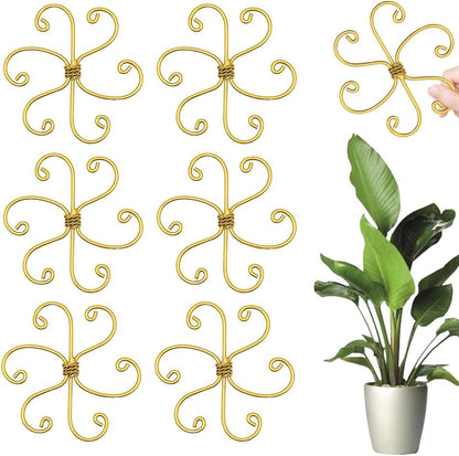 Plant Stem Support Set, 2025 New Reusable Plastic Climbing Plant Support Plant Trellis 3/6 Pcs, Upgrade Climbing Houseplant Support Stakes for Indoor Plants Stem Holder (3, Green)