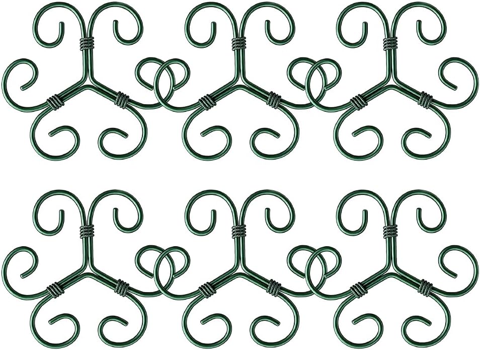 Plant Stem Support Set, 2025 New Reusable Plastic Climbing Plant Support Plant Trellis 3/6 Pcs, Upgrade Climbing Houseplant Support Stakes for Indoor Plants Stem Holder (3, Green)