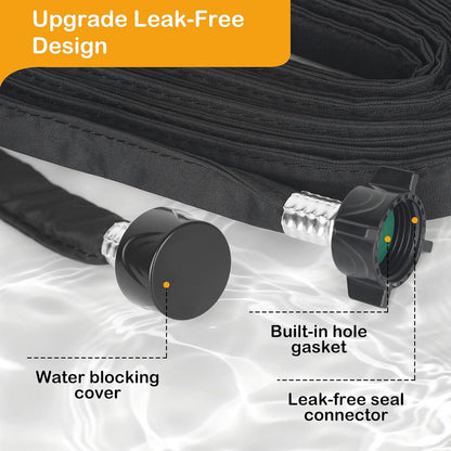 Flat Soaker Hose 15FT Heavy Duty Double Layer Design - Save 80% Water for Garden, Lawn, and Flower Bed Drip Irrigation (15FT)