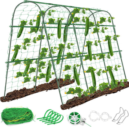 Cucumber Trellis for Raised Beds, U-Shaped Garden Trellis 63 x 45