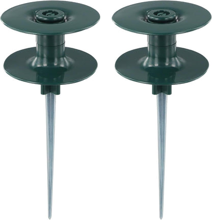 Smooth Garden Hose Roller Guide with Resin Wheel and Heavy-Duty Zinc Spike for Lawn, Flower Beds, and Shrubs