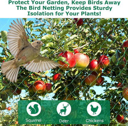 Bird Netting for Garden (13ft x 36ft) Garden Netting Pest Barrier,Cicada Netting Protect Fruit Trees Blueberry Bushes Vegetable Plant,Plastic Net for Garden Against Birds, Deer,Squirrels
