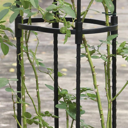 Metal Garden Trellis for Climbing Plants 8mm Outdoor Support Frame for Vines and Flowers Adjustable Height Garden Obelisk for Potted Plants for Tomatoes and Roses