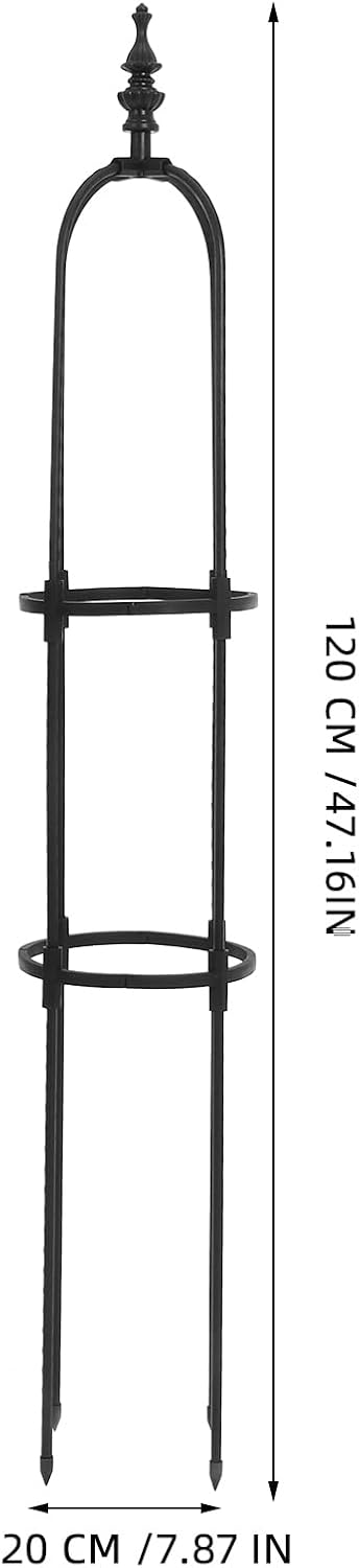 Metal Garden Trellis for Climbing Plants 8mm Outdoor Support Frame for Vines and Flowers Adjustable Height Garden Obelisk for Potted Plants for Tomatoes and Roses