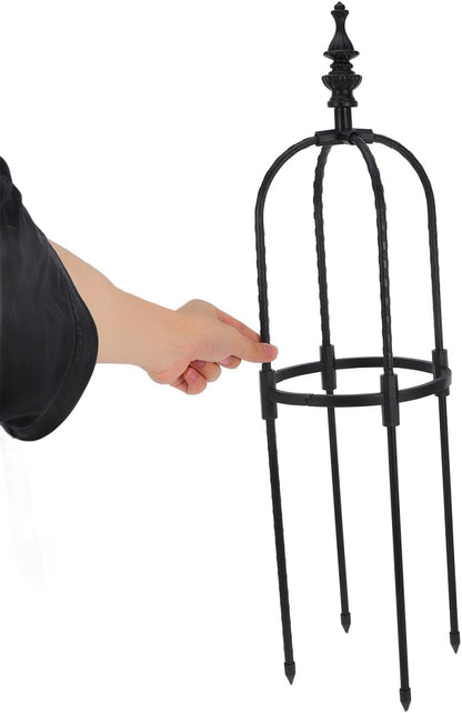Metal Garden Trellis for Climbing Plants 8mm Outdoor Support Frame for Vines and Flowers Adjustable Height Garden Obelisk for Potted Plants for Tomatoes and Roses