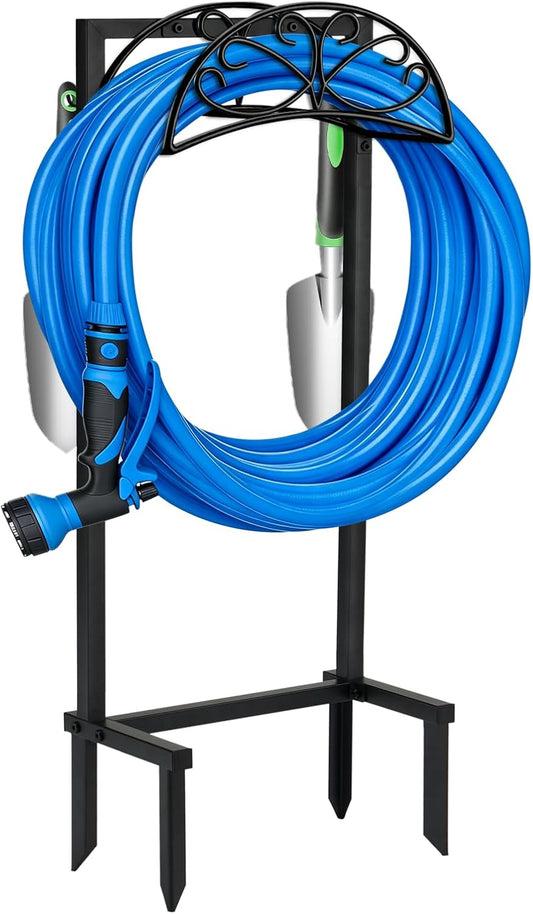 Heavy Duty Garden Hose Holder, 130 lbs Capacity, Anti-Tilt