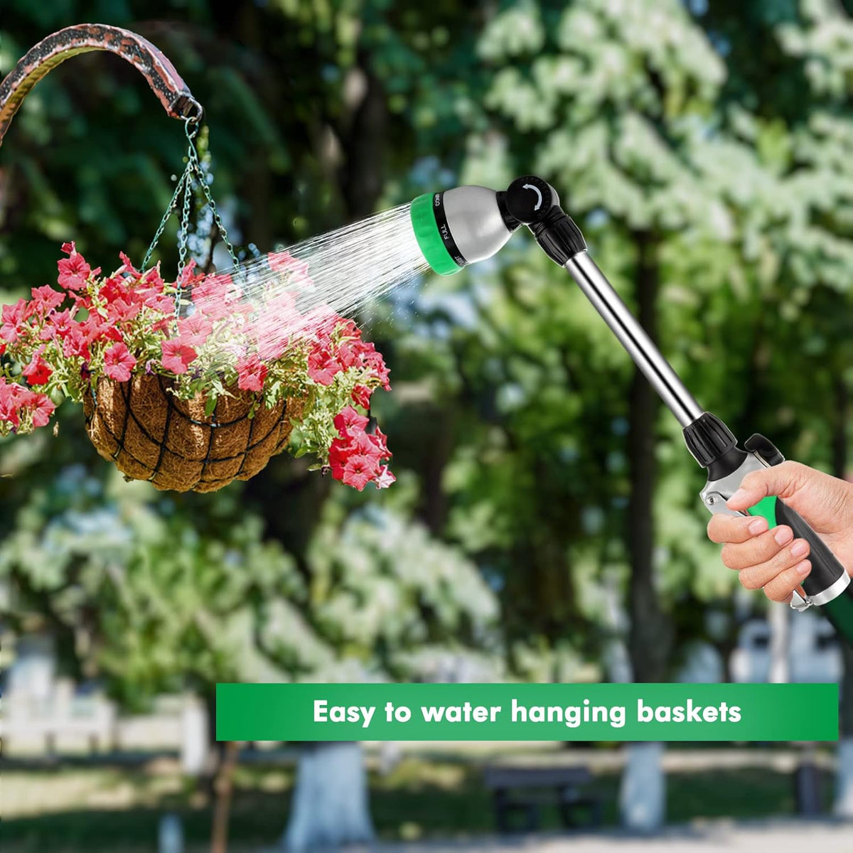 Heavy Duty Metal Watering Wand, Sprayer Nozzle for Garden Hose