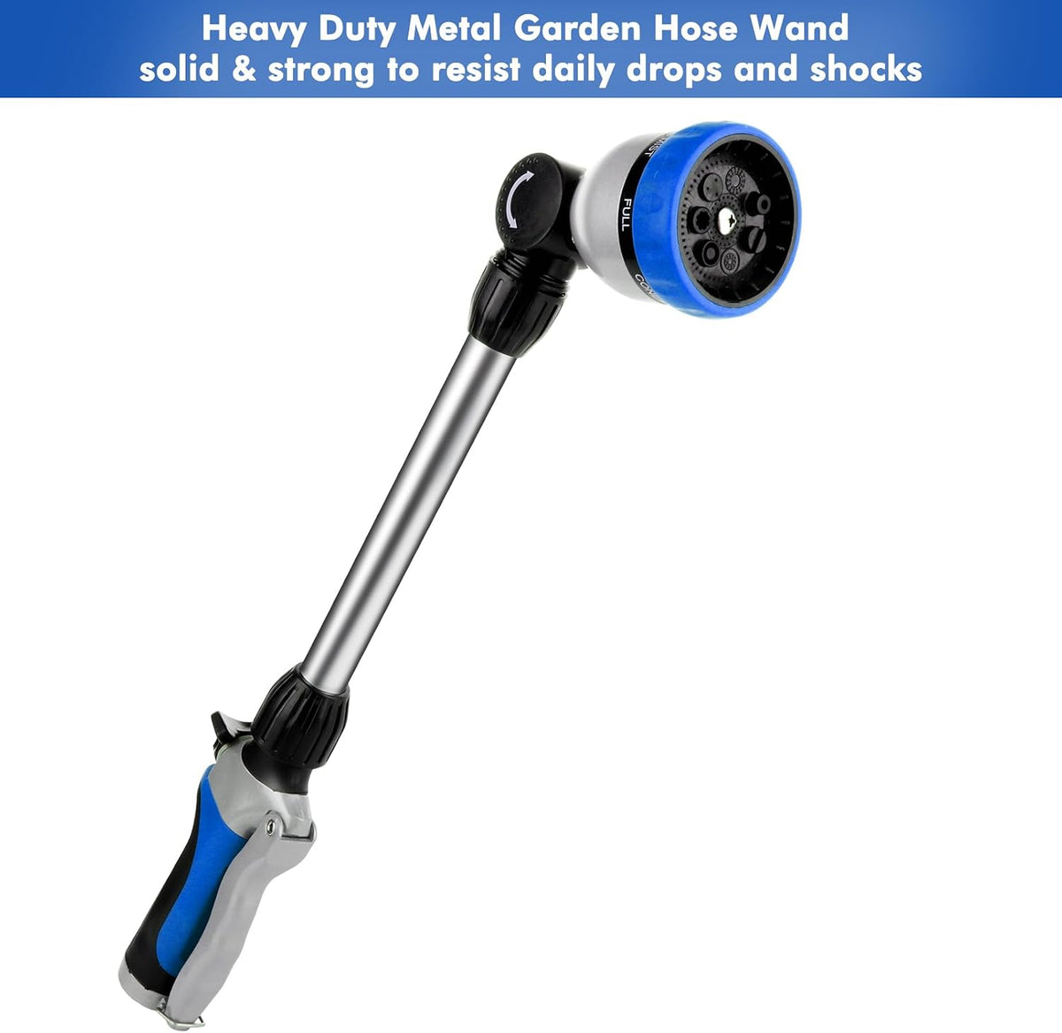 Heavy Duty Metal Watering Wand, Sprayer Nozzle for Garden Hose