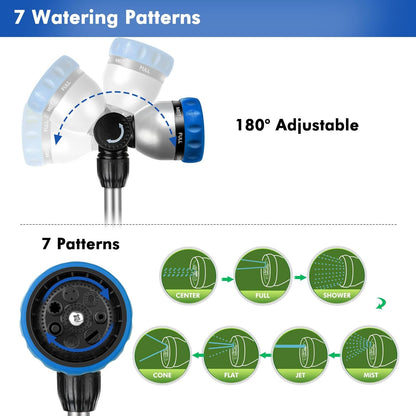 Heavy Duty Metal Watering Wand, Sprayer Nozzle for Garden Hose
