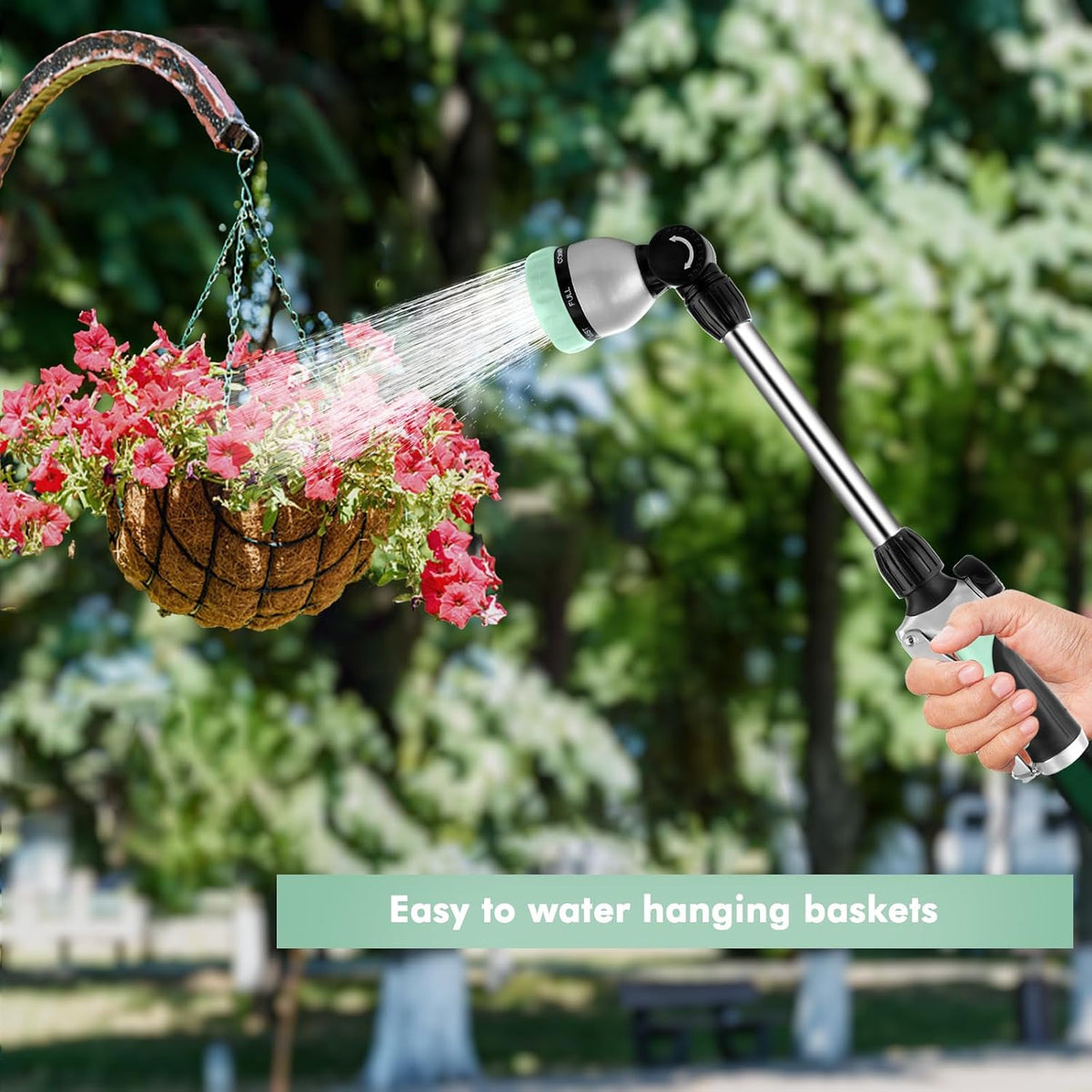 Heavy Duty Metal Watering Wand, Sprayer Nozzle for Garden Hose
