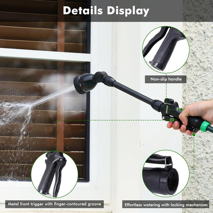 Heavy Duty Metal Watering Wand, Sprayer Nozzle for Garden Hose