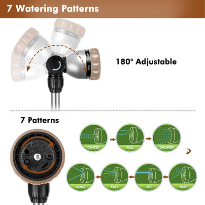 Heavy Duty Metal Watering Wand, Sprayer Nozzle for Garden Hose