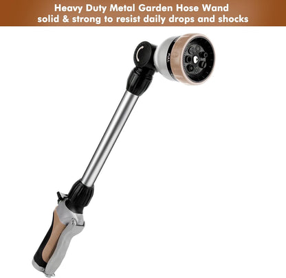 Heavy Duty Metal Watering Wand, Sprayer Nozzle for Garden Hose