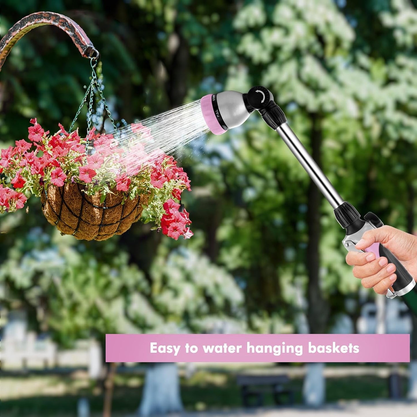 Heavy Duty Metal Watering Wand, Sprayer Nozzle for Garden Hose