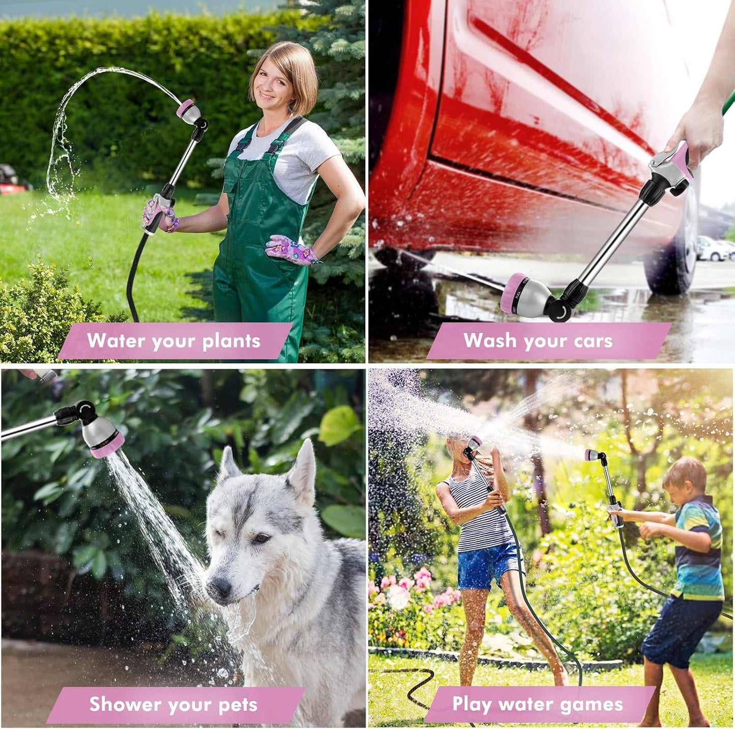 Heavy Duty Metal Watering Wand, Sprayer Nozzle for Garden Hose