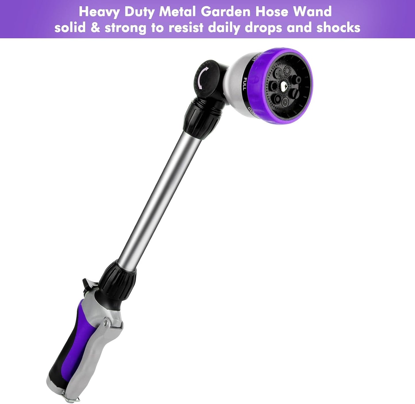 Heavy Duty Metal Watering Wand, Sprayer Nozzle for Garden Hose