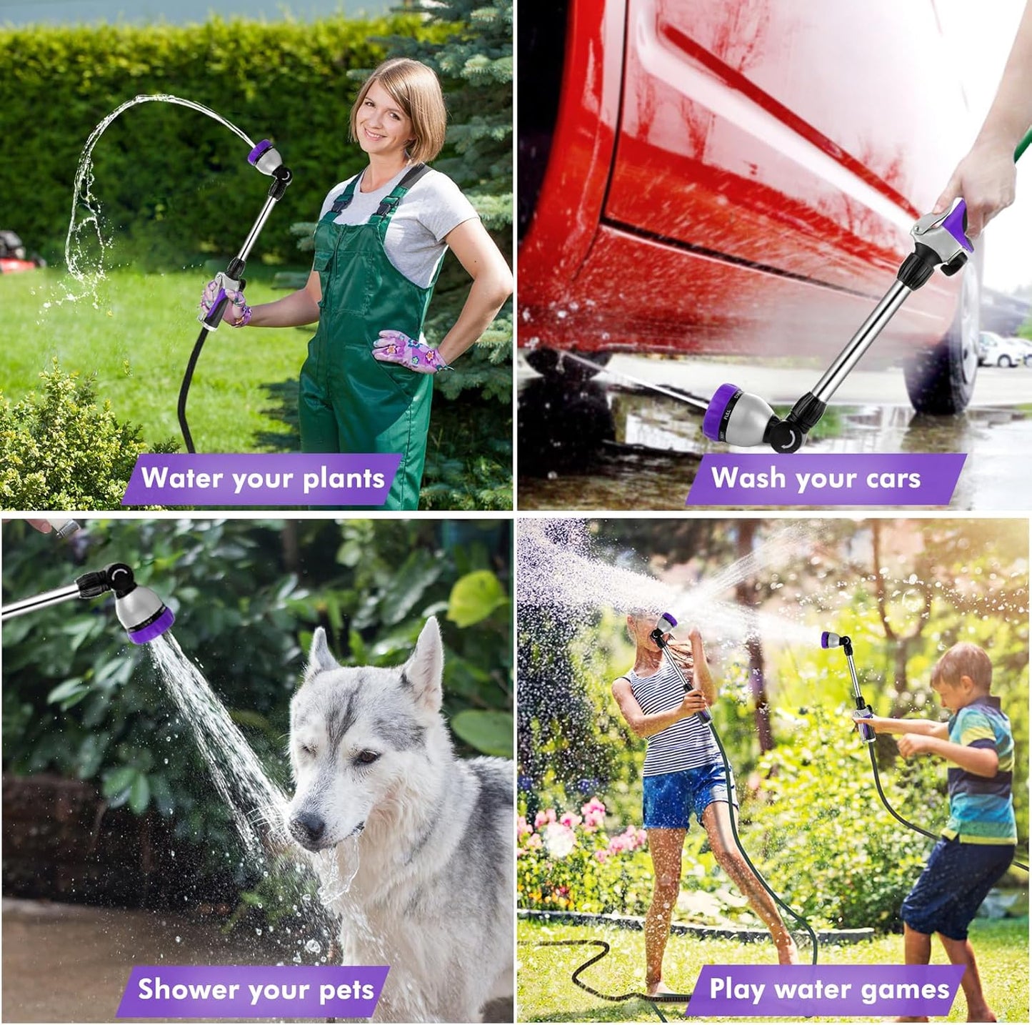 Heavy Duty Metal Watering Wand, Sprayer Nozzle for Garden Hose