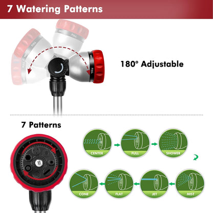 Heavy Duty Metal Watering Wand, Sprayer Nozzle for Garden Hose