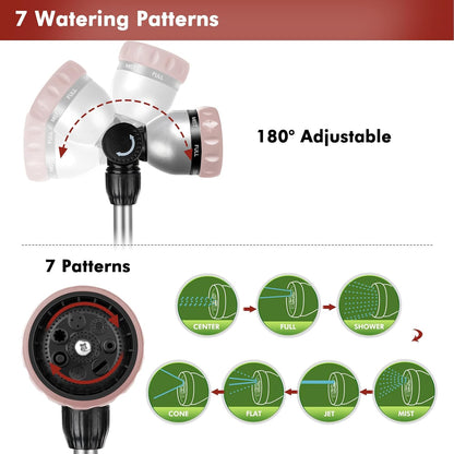 Heavy Duty Metal Watering Wand, Sprayer Nozzle for Garden Hose