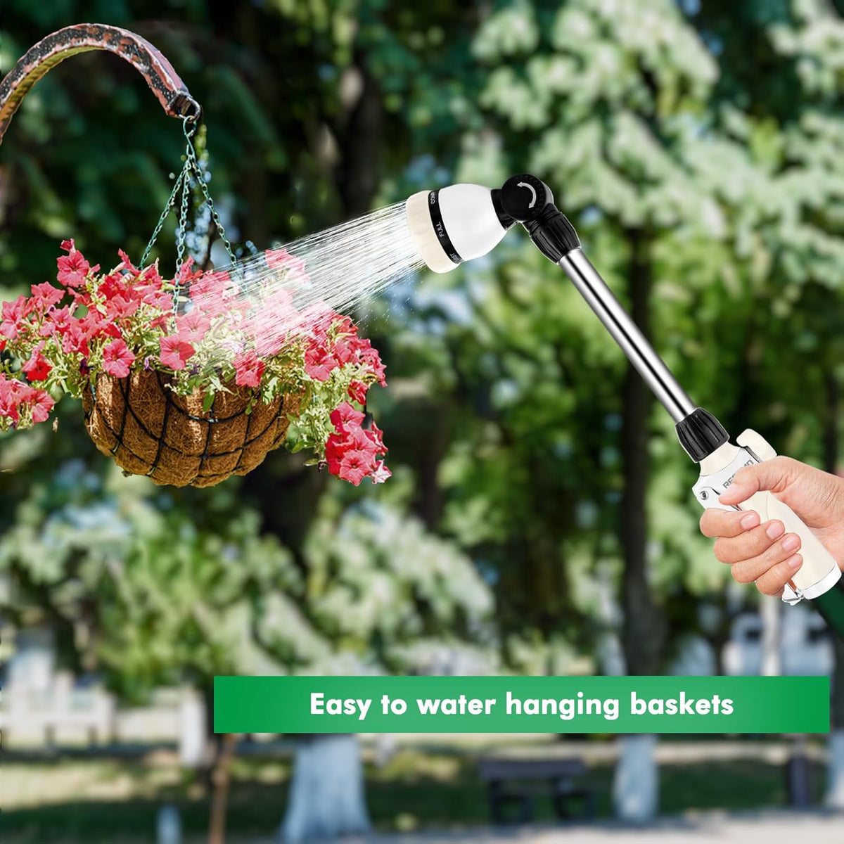 Heavy Duty Metal Watering Wand, Sprayer Nozzle for Garden Hose