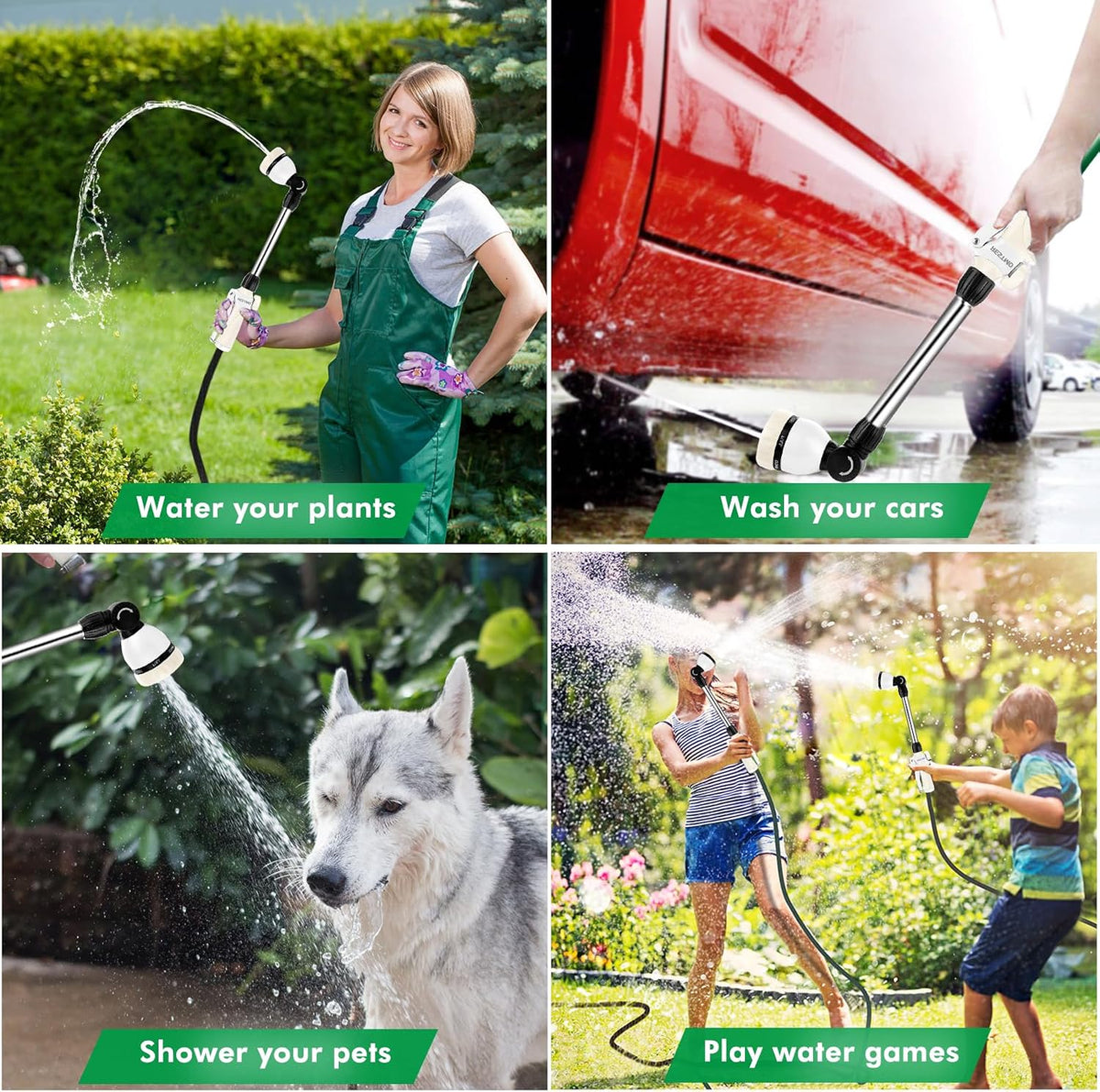 Heavy Duty Metal Watering Wand, Sprayer Nozzle for Garden Hose