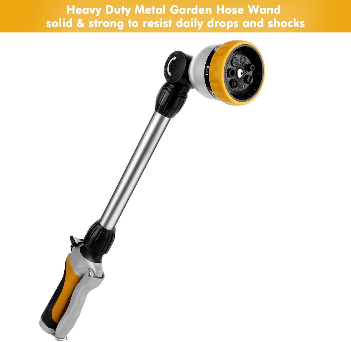Heavy Duty Metal Watering Wand, Sprayer Nozzle for Garden Hose