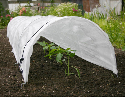 50-5060 Haxnicks Easy Fleece Tunnel Garden Cloche, Cover and Protect Plants from Harsh Weather, Animals, and Pests, Fleece Dome for Your Garden