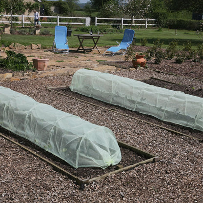 50-5060 Haxnicks Easy Fleece Tunnel Garden Cloche, Cover and Protect Plants from Harsh Weather, Animals, and Pests, Fleece Dome for Your Garden