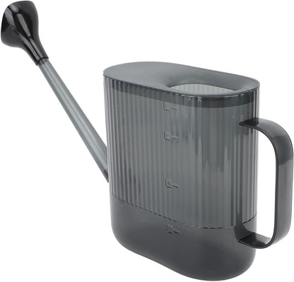 Watering Can for Indoor and Outdoor Plants, Large Long Spout with Removable Stainless Steel Sprinkler Head, Modern Small Garden Watering Can for Houseplants, Bonsai, Flowers (Gray)