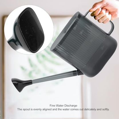 Watering Can for Indoor and Outdoor Plants, Large Long Spout with Removable Stainless Steel Sprinkler Head, Modern Small Garden Watering Can for Houseplants, Bonsai, Flowers (Gray)