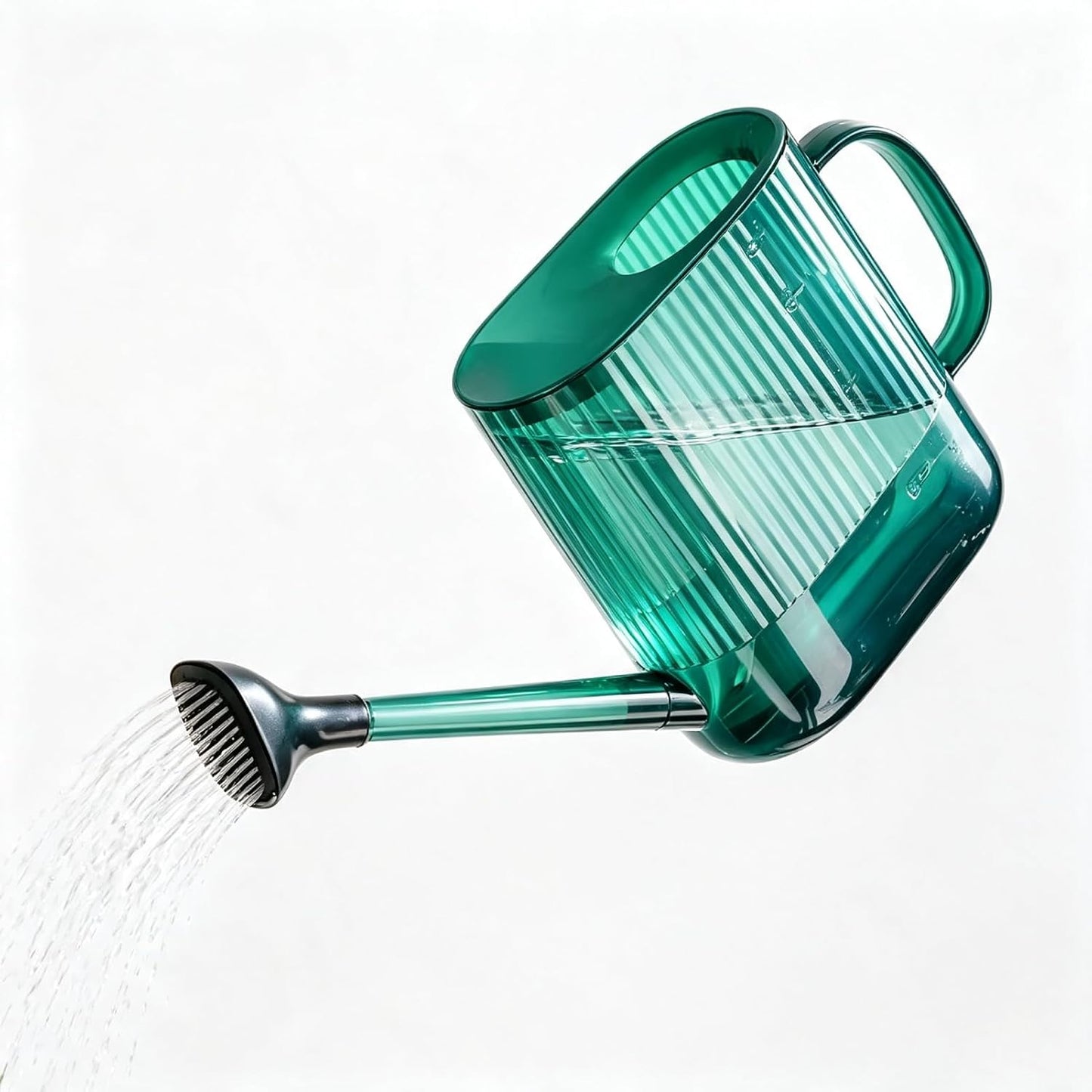 Watering Can for Indoor and Outdoor Plants, Large Long Spout with Removable Stainless Steel Sprinkler Head, Modern Small Garden Watering Can for Houseplants, Bonsai, Flowers (Gray)