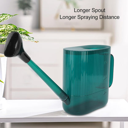 Watering Can for Indoor and Outdoor Plants, Large Long Spout with Removable Stainless Steel Sprinkler Head, Modern Small Garden Watering Can for Houseplants, Bonsai, Flowers (Gray)