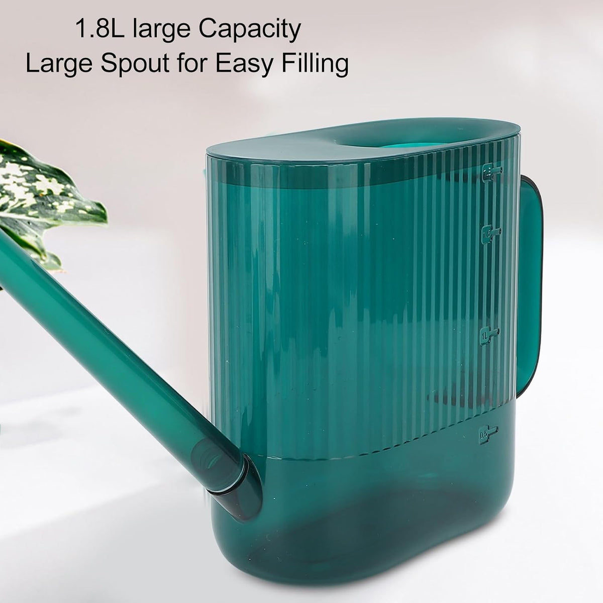 Watering Can for Indoor and Outdoor Plants, Large Long Spout with Removable Stainless Steel Sprinkler Head, Modern Small Garden Watering Can for Houseplants, Bonsai, Flowers (Gray)