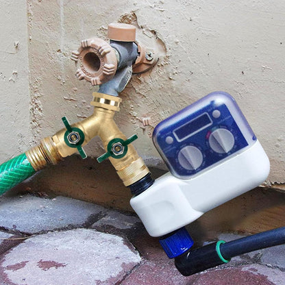 Garden Hose Splitter Full Flow, Brass Heavy Duty Hose Splitter 2-Way High Flow, All Metal Hose Y Splitter with Shutoff, Outdoor Faucet Splitter Hose Connector, Water Hose Y Valve Tap Adapter