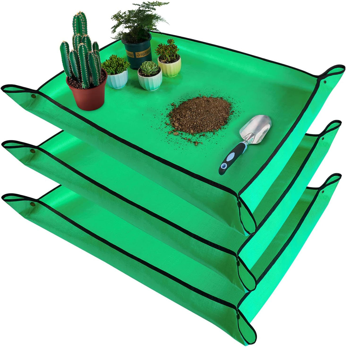 Large Repotting Mat for Plant Transplanting and Mess Control Thickened Waterproof Potting Tray Succulent Potting Mat Portable Gardening Mat Plant Gifts for Women