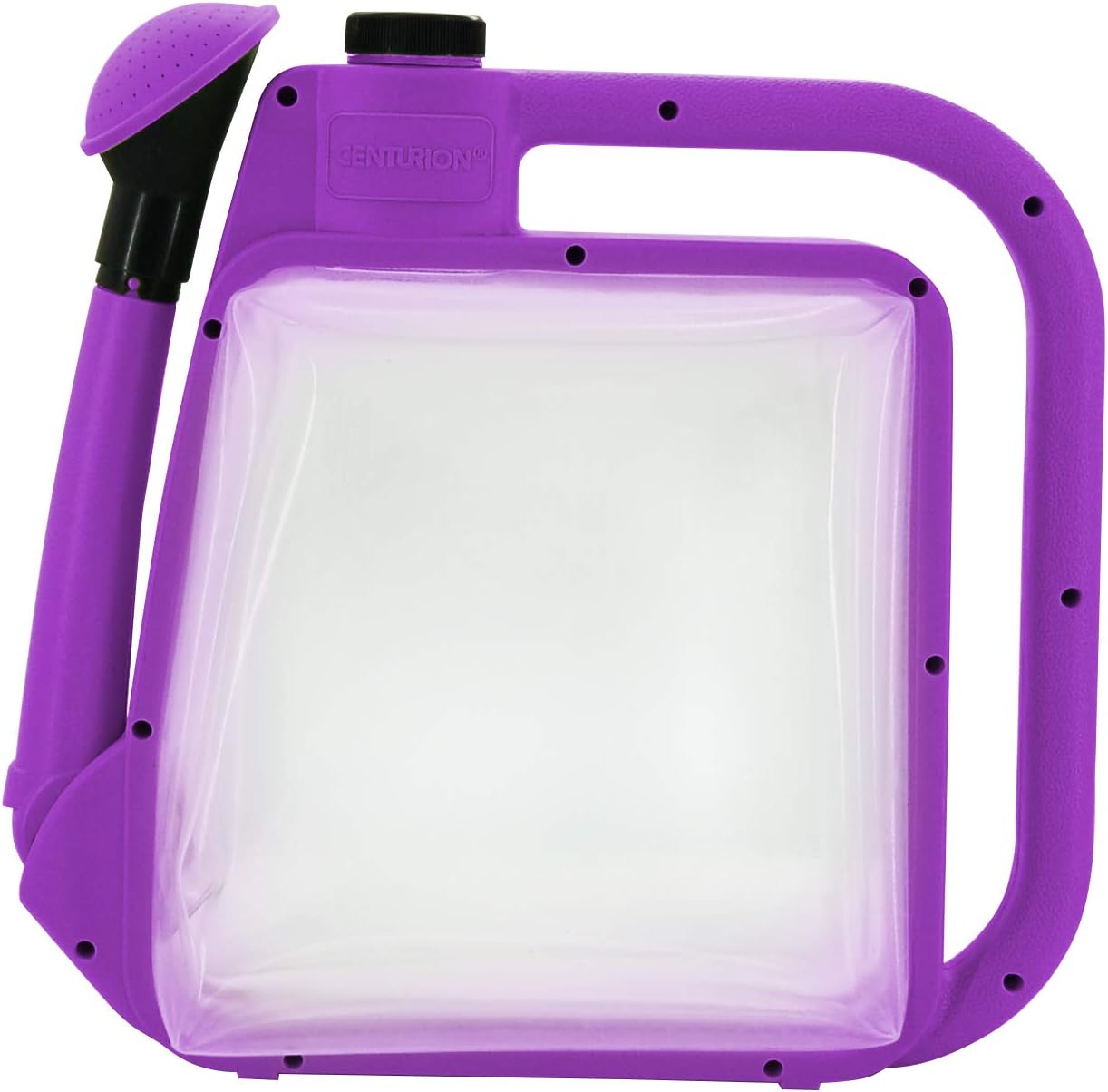 1408 Foldable Clear Plastic Watering Can,1.5 Gal with Rotating Nozzle, Long Stem Spout, Compact Ergonomic Design with Sprinkler & Pouring System Ideal for Indoor/Outdoor Gardening - Lavender