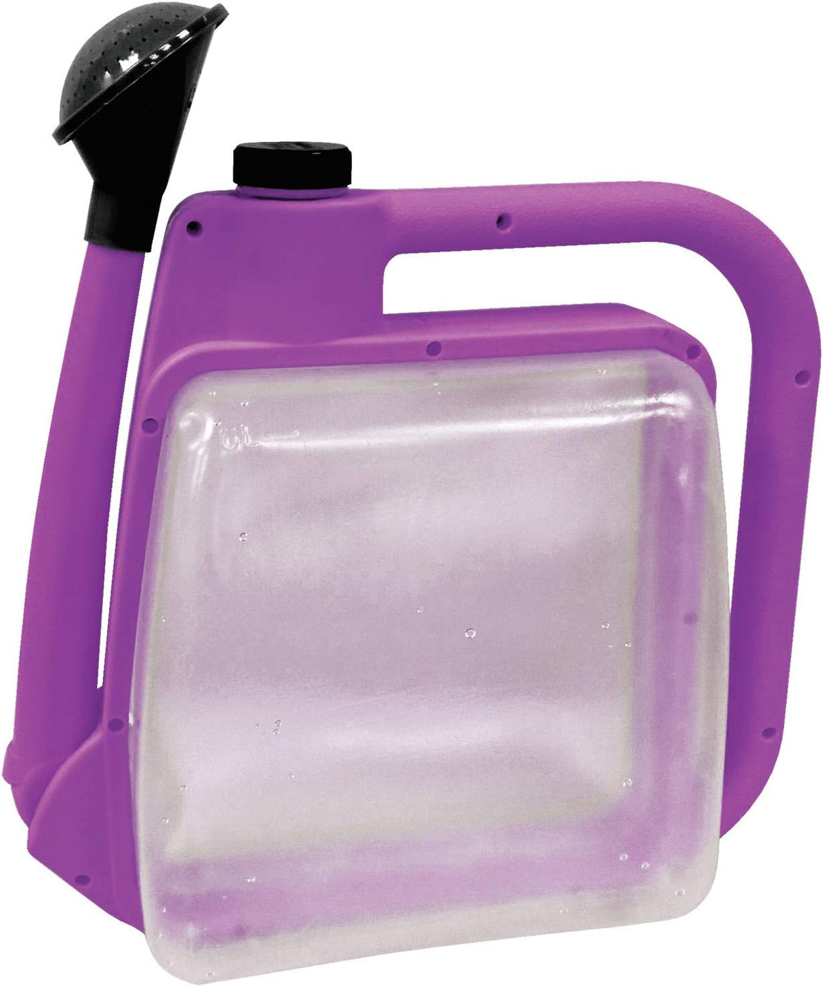 1408 Foldable Clear Plastic Watering Can,1.5 Gal with Rotating Nozzle, Long Stem Spout, Compact Ergonomic Design with Sprinkler & Pouring System Ideal for Indoor/Outdoor Gardening - Lavender