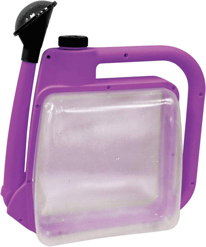 1408 Foldable Clear Plastic Watering Can,1.5 Gal with Rotating Nozzle, Long Stem Spout, Compact Ergonomic Design with Sprinkler & Pouring System Ideal for Indoor/Outdoor Gardening - Lavender