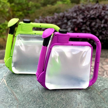 1408 Foldable Clear Plastic Watering Can,1.5 Gal with Rotating Nozzle, Long Stem Spout, Compact Ergonomic Design with Sprinkler & Pouring System Ideal for Indoor/Outdoor Gardening - Lavender